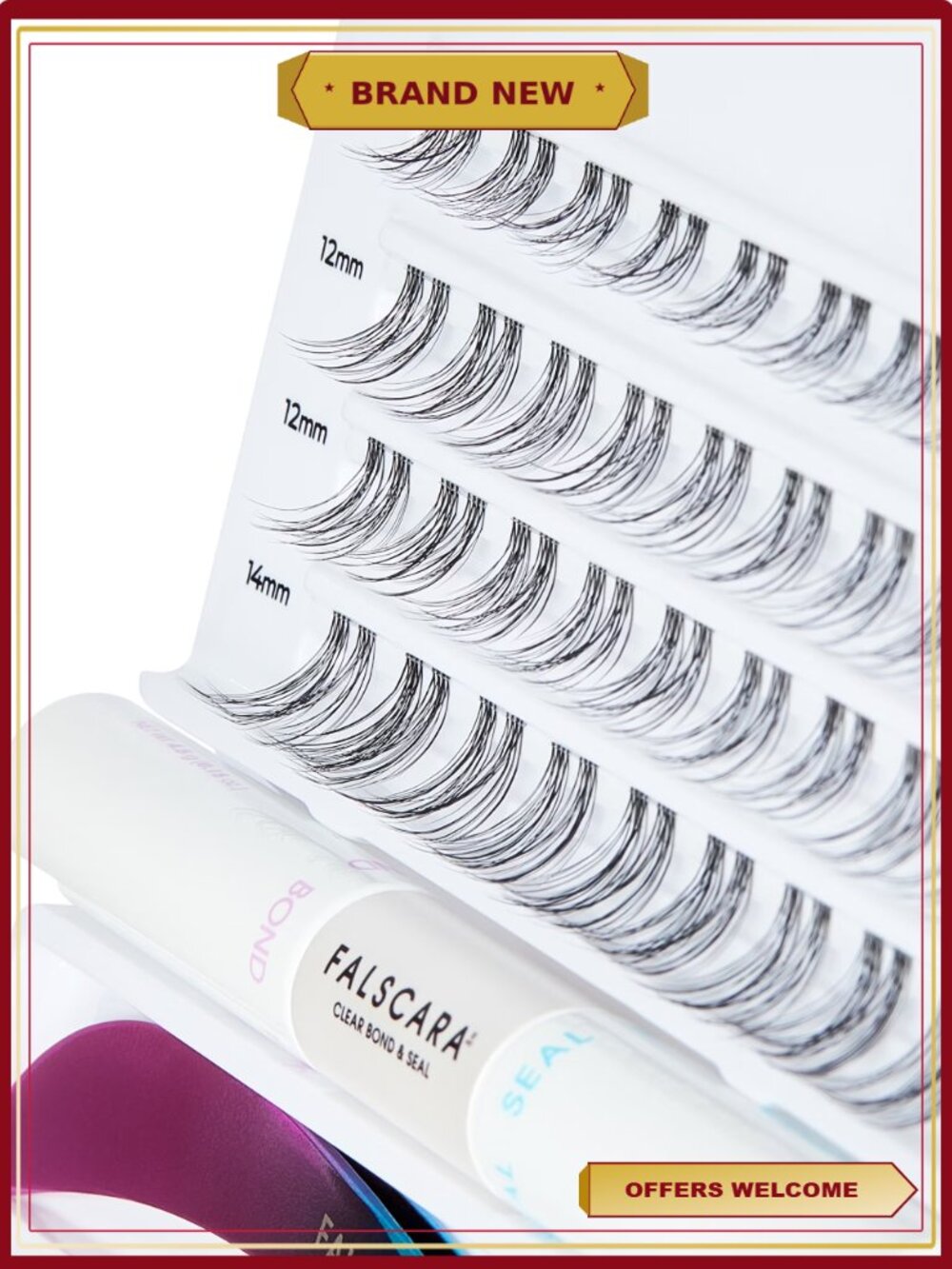 Clear Band Lash Extension Kit, 36 Clusters, Natural Look - Picture 3 of 8